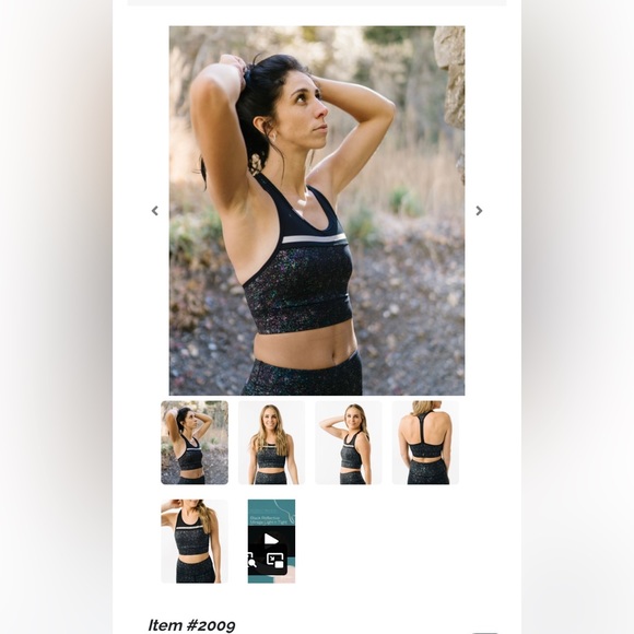 Zyia Black reflective mirage LNT racerback bra - Picture 2 of 5